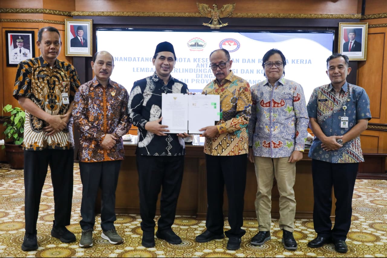 Pemprov Jateng dan LPSK menandatangani MoU perlindungan saksi dan korban, 18 Juni 2026 (foto: Pemprov Jateng)