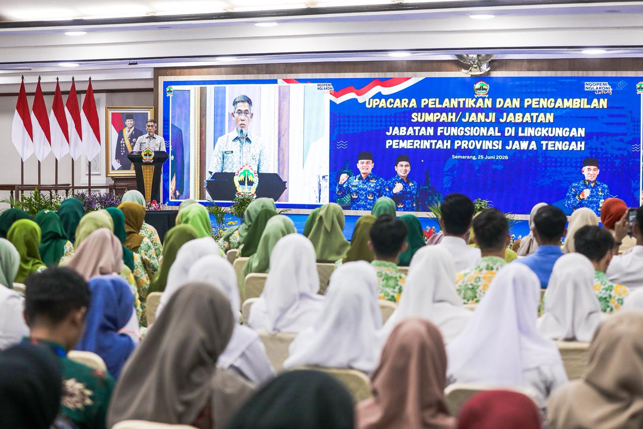Acara pelantikan 231 pejabat fungsional di Grhadika Bakti Praja, Kamis 25 Juni 2026 (foto: Pemprov Jateng)