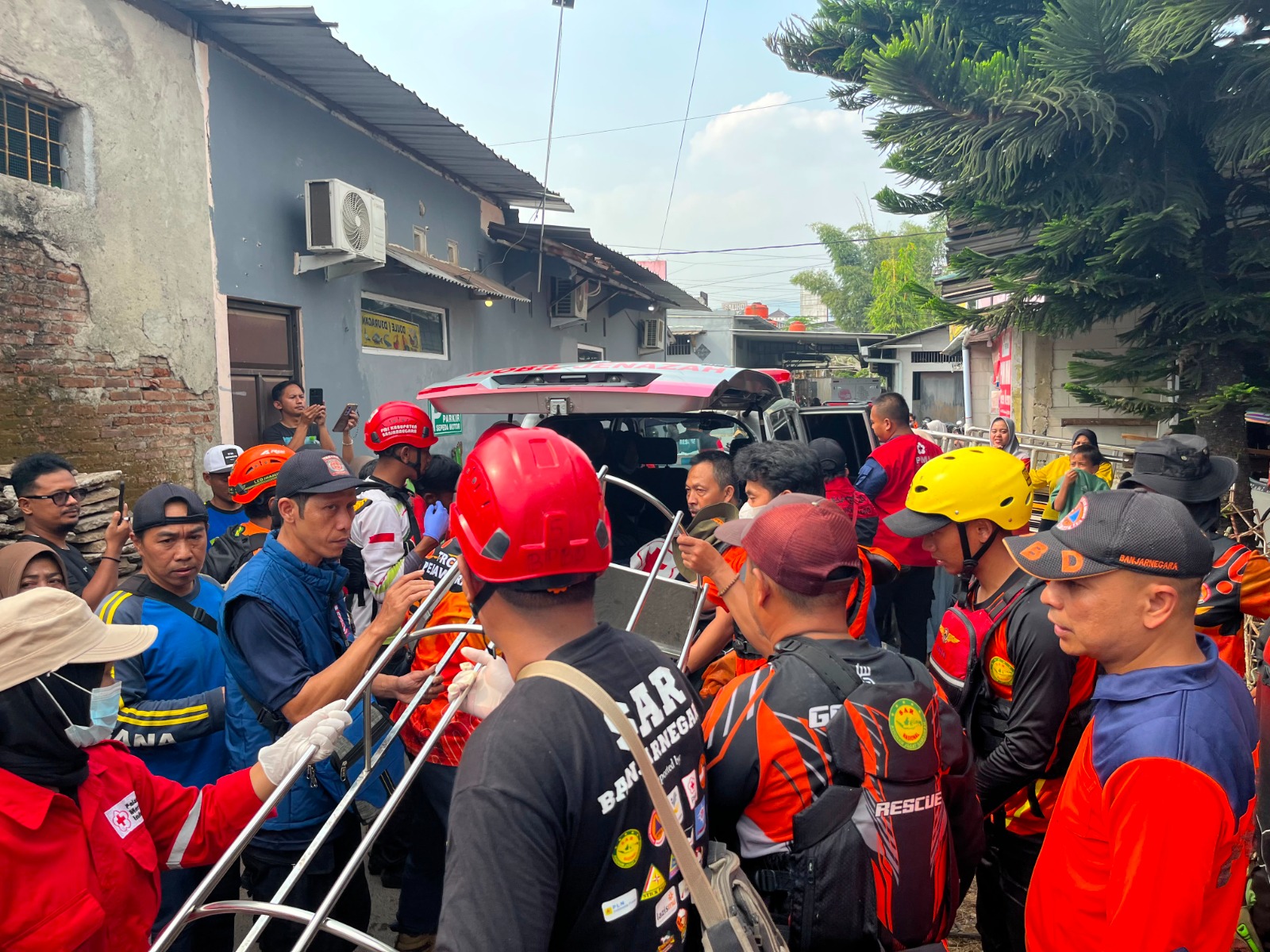 2 anak yang dilaporkan tenggelam di saluran irigasi Singomerto, Kabupaten Banjarnegara ditemukan meninggal dunia, Kamis 17 Juli 2026 (foto: Basarnas Semarang)