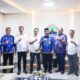 Wakil Gubernur sekaligus Ketua Panitia Besar Porprov XVII, Taj Yasin Maimoen dengan pengurus KONI Jateng (foto: Pemprov Jateng)