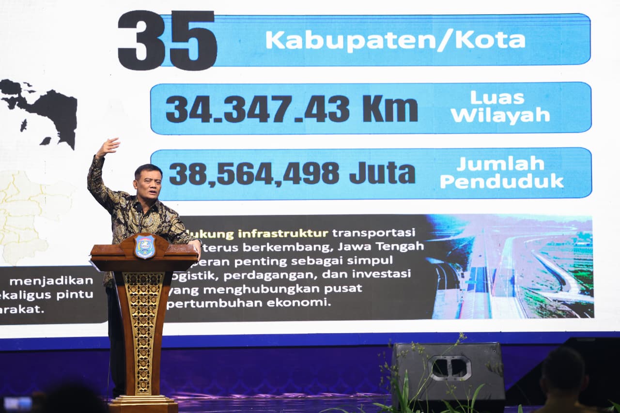 Gubernur Jateng Ahmad Luthfi menghadiri Tegal Business Forum 2026 di Kota Tegal, Selasa 21 Juli 2026 (foto: Pemprov Jateng)