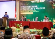 Menteri Agama Nasaruddin Umar saat memberikan arahan dalam pengukuhan Dewan Pengawas dan Dewan Hakim MTQ Nasional XXXI di Grand Candi Hotel Semarang (foto: Pemprov Jateng)
