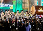Gubernur Jawa Tengah Ahmad Luthfi bersama Menko PMK Pratikno dan Menag Nasaruddin Umar saat pembukaan MTQ Nasional XXXI di Lapangan Simpang Lima Semarang (foto: Pemprov Jateng)