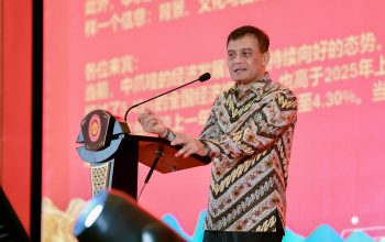 Gubernur Jawa Tengah Ahmad Luthfi menyampaikan sambutan pada acara Gala Dinner Festival Pertengahan Musim Gugur di Hotel PO, Kota Semarang, Sabtu, 19 September 2026 (foto: Pemprov Jateng)