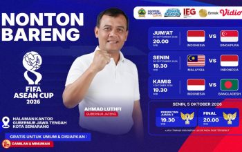 Pemprov Jateng gelar nobar gratis FIFA ASEAN Cup 2026 di Halaman Kantor Gubernur (foto: Pemprov Jateng)