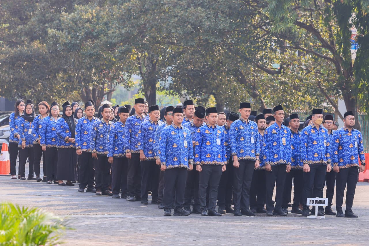 Jajaran ASN Pemprov Jateng dalam Upacara Peringatan Hari Kesaktian Pancasila di Kota Semarang (foto: Pemprov Jateng)