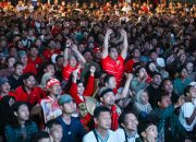 Suasana nonton bareng final FIFA ASEAN Cup 2026 di halaman kantor Gubernur Jateng (foto: Pemprov Jateng)