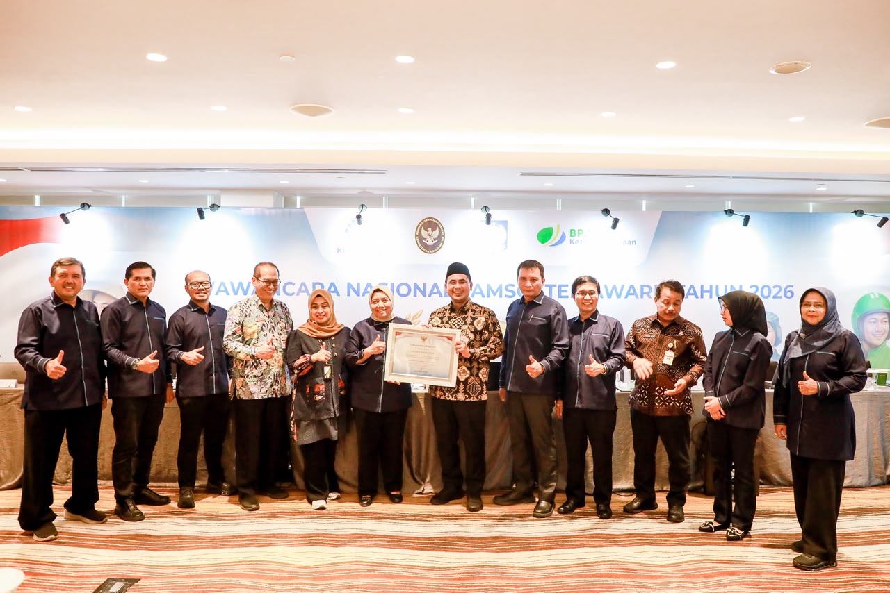 Wakil Gubernur Jawa Tengah Taj Yasin Maimoen dalam acara Jamsostek Award 2026 di Hotel Pullman Jakarta, Kamis, 15 Oktober 2026 (foto: Pemprov Jateng)