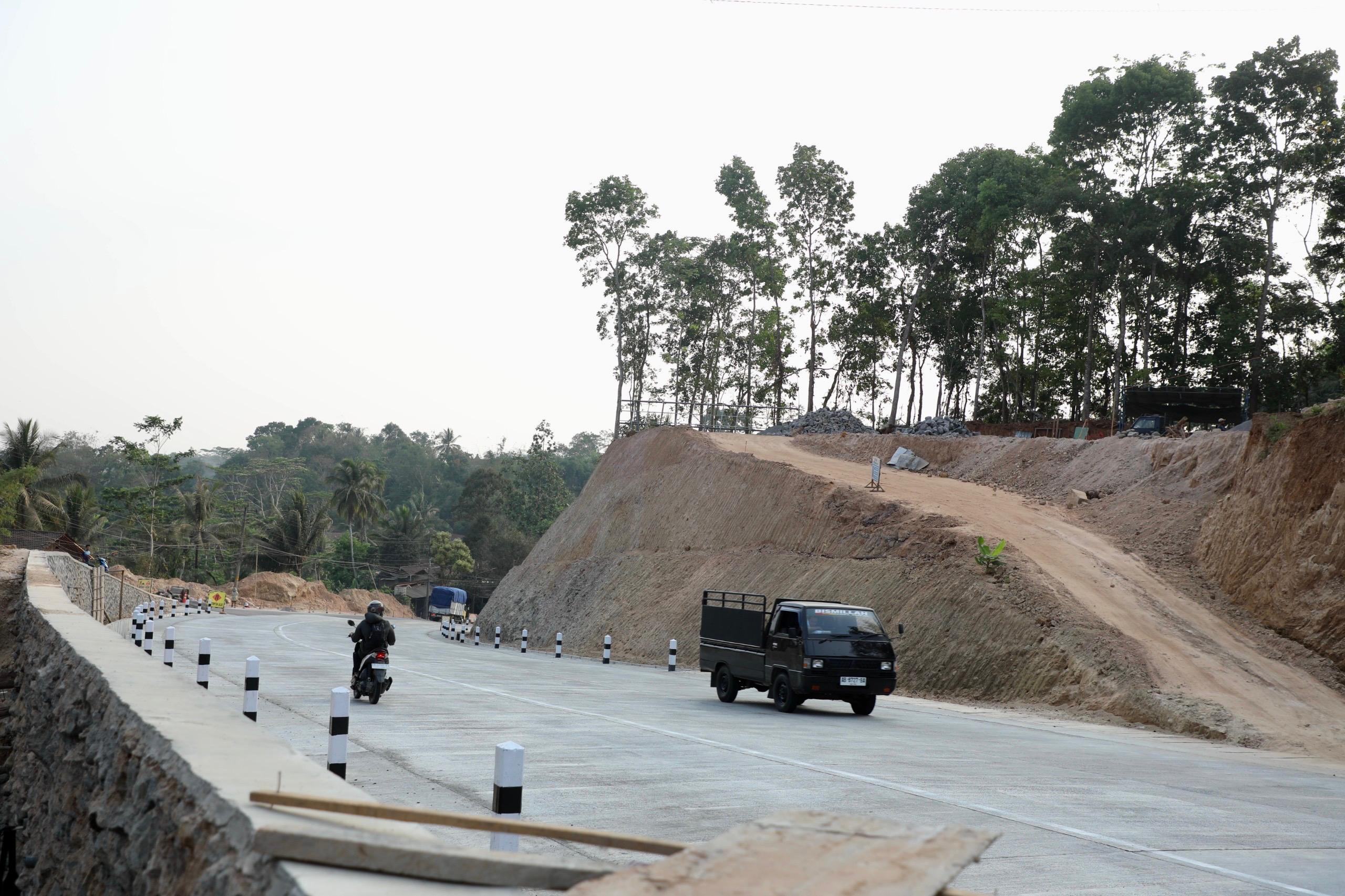 Jalur Penyelamat Darurat (JPD) di ruas Bener-Maron Kalijambe, Kabupaten Purworejo, Kamis, 15 Oktober 2026 (foto: Pemprov Jateng)