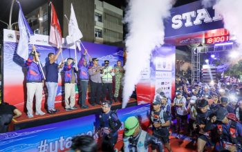 Sekda Jawa Tengah Sumarno dalam gelaran Slamet Trail Run 2026 di Guci, Kabupaten Tegal, Sabtu (24/10/2026). (Foto: Dok. Humas Pemprov Jateng)